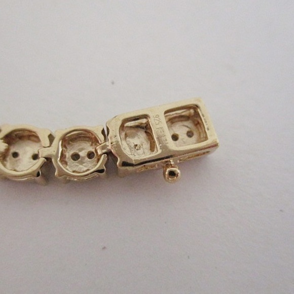 EEFFY Tennis Bracelet Gold Over Sterling Silver - Picture 6 of 7